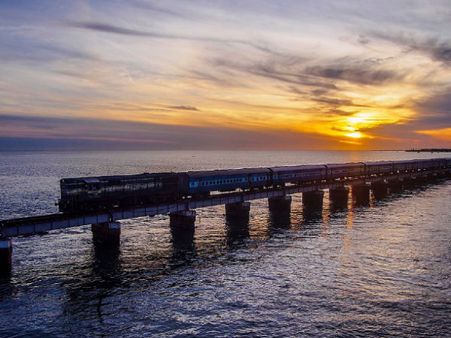 Scintillating Pamban Bridge