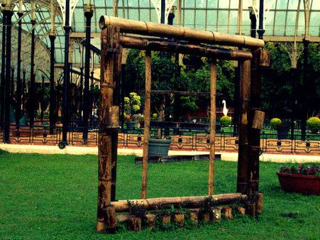 Wooden Artefact in the garden