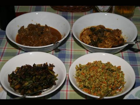 Seafood in a houseboat