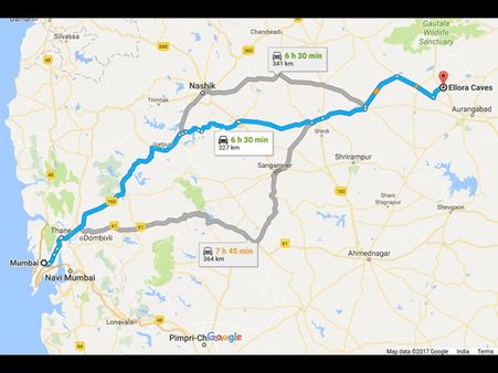 Routes From Mumbai To Ellora Caves Routes From Mumbai To Ellora Caves