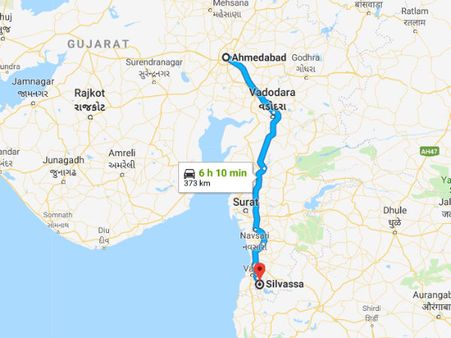 How To Reach Silvassa From Ahmedabad