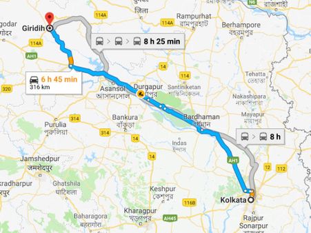 How To Reach Giridih From Kolkata