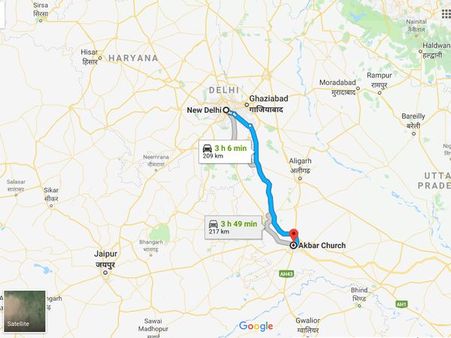 How To Reach Akbar's Church