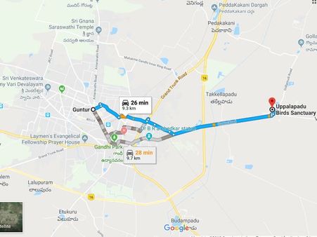 How To Reach Uppalapadu Bird Sanctuary