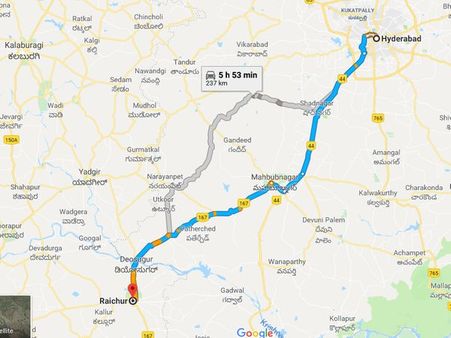 How To Reach Raichur From Hyderabad
