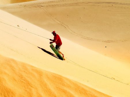 3) Surfing on the sand 3) Surfing on the sand
