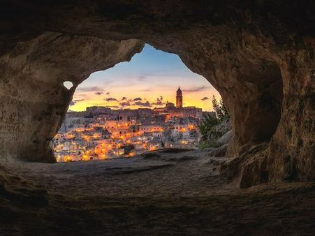 Matera is famous for cave hotels