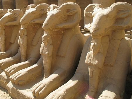 Luxor Temple was once connected to the Karnak Temple
