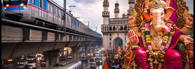 हैदराबाद गणेश विसर्जन: आज शहर में भारी ट्रैफिक, मेट्रो-MMTS का नया शेड्यूल और जरूरी एडवाइजरी