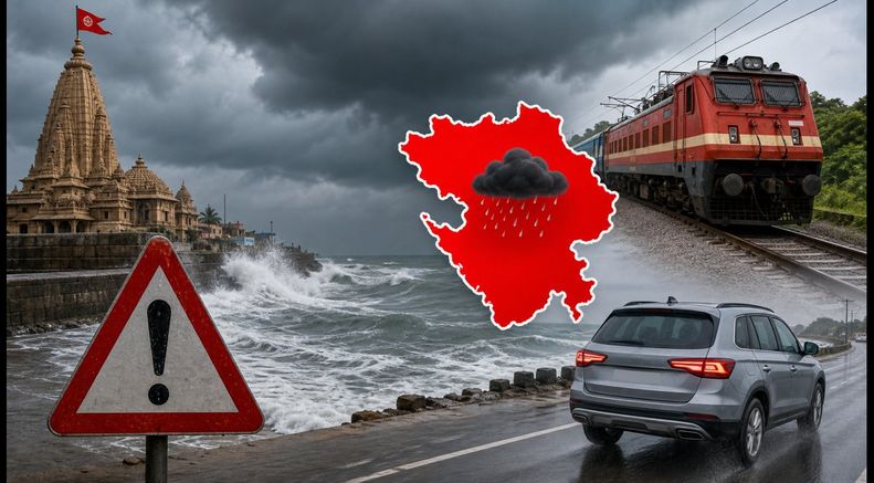 सौराष्ट्र में रेड अलर्ट: भारी बारिश से यात्रा पर संकट, द्वारका-सोमनाथ जाने वाले यात्री जरूर पढ़ें ये गाइड