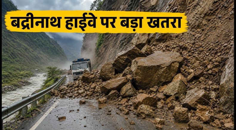 बद्रीनाथ हाईवे पर बड़ा भूस्खलन: यात्रा रुकी, यात्रियों के लिए प्रशासन की सख्त चेतावनी