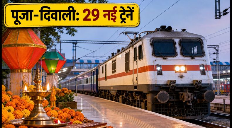 ईस्टर्न रेलवे का बड़ा तोहफा: पूजा-दिवाली के लिए 29 स्पेशल ट्रेनें, आज ही बुक करें टिकट