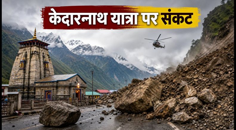 केदारनाथ यात्रा पर संकट: भूस्खलन से पैदल मार्ग बंद, सोनप्रयाग में फंसे यात्री, जानें ताजा अपडेट