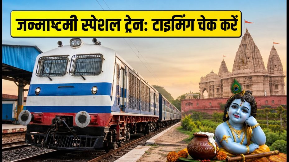 जन्माष्टमी पर घर जाना हुआ आसान: नई दिल्ली-सूबेदारगंज के बीच चली स्पेशल ट्रेन, देखें टाइमिंग और स्टॉपेज