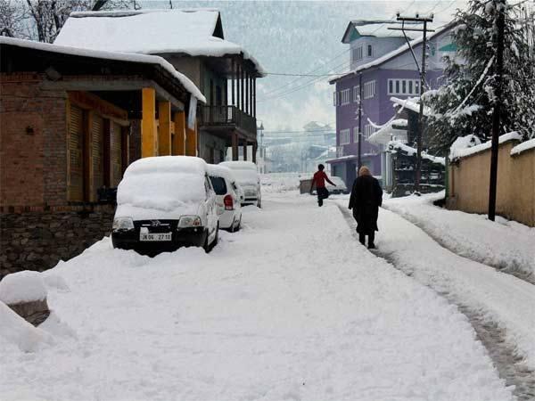 बर्फ ने बनाया कश्मीर को और खूबसूरत 