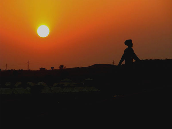 जैसेलमेर में सनसेट 