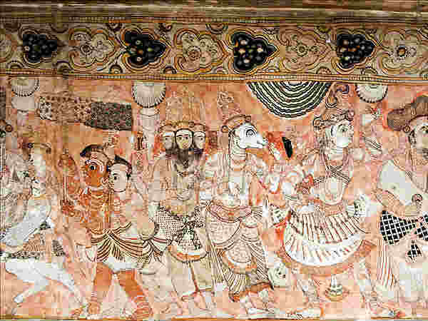 छत पर शिव पेंटिंग