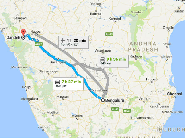 कैसे पहुंचे दांडेली