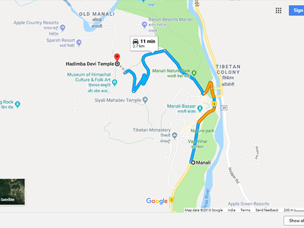 मनाली से हिडिंबा देवी मंदिर 