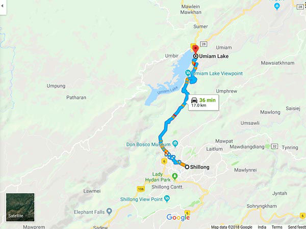 कैसे पहुंचे उमियम झील