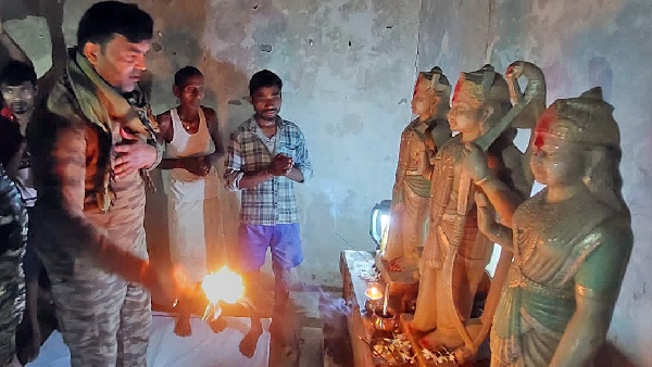 ram sita and lakshman idols in temple