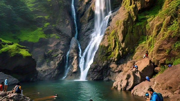 goa hidden gem waterfall trekking