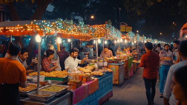 ahmedabad all night open food stalls