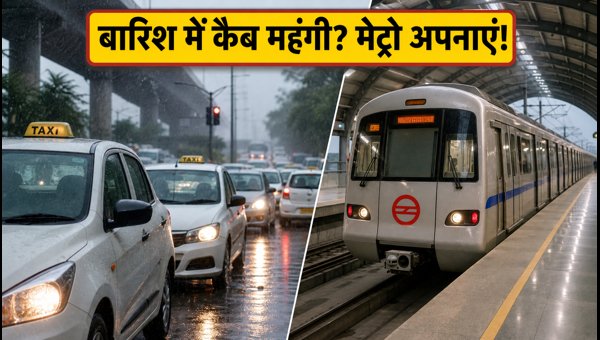 Delhi Rain Traffic Tips: How to Avoid Cab Surge Pricing and Save Money Using Delhi Metro in 2026