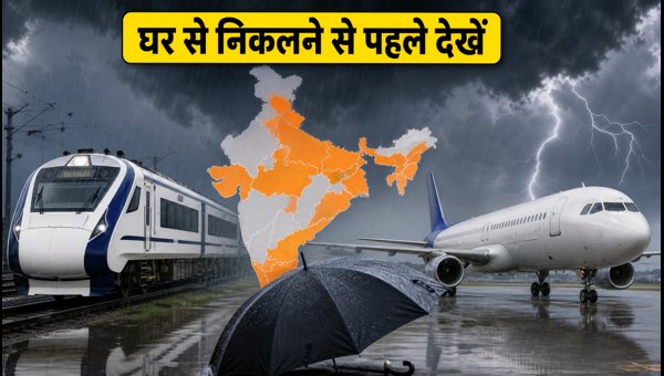 Heavy Rain Alert 2026: 19 States Affected, 149 Trains Rescheduled, Check Travel Status Before Leaving