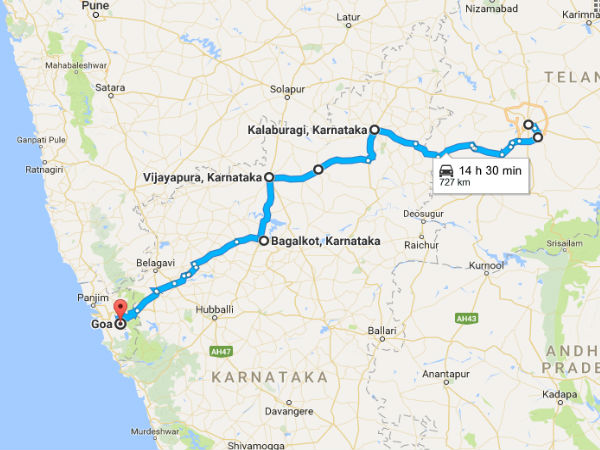 road trip from hyderabad to goa