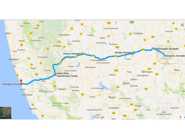 trip from bangalore to kasaragod