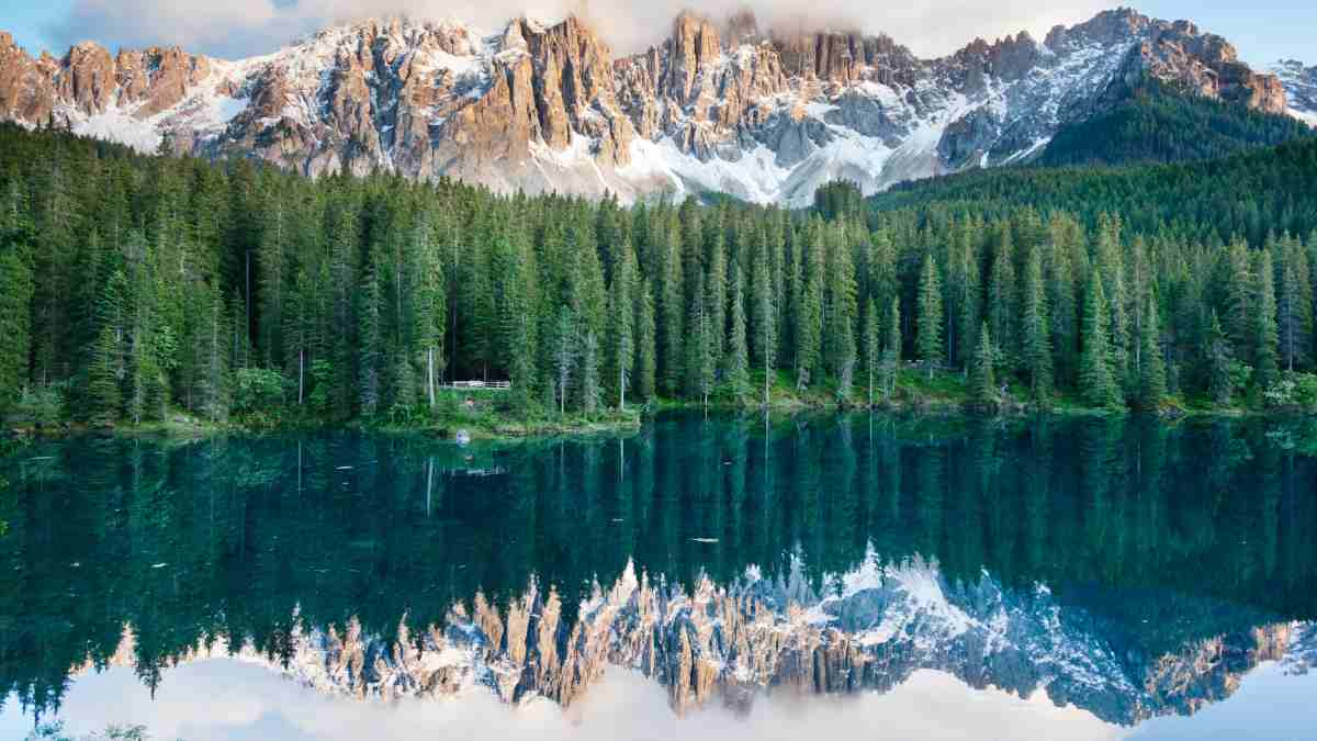 Keresee Lake in Dolomites Italy Keresee Lake in Dolomites Italy
