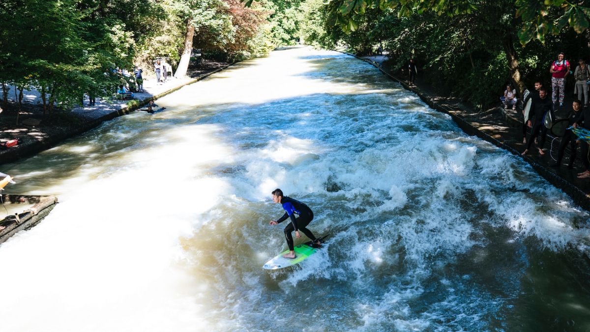  Eisbach Ice River Waves in Munich