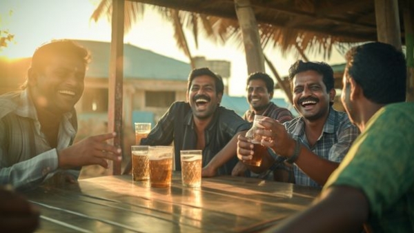 A glass of Feni, a traditional Goan spirit made from cashew apples or coconut palms A glass of Feni, a traditional Goan spirit made from cashew apples or coconut palms