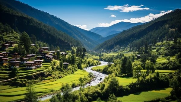 Beautiful landscape of Bhutan