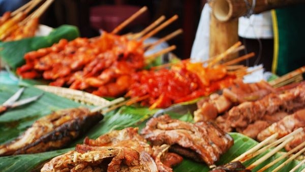 Delicious Filipino street food including balut and halo-halo Delicious Filipino street food including balut and halo-halo