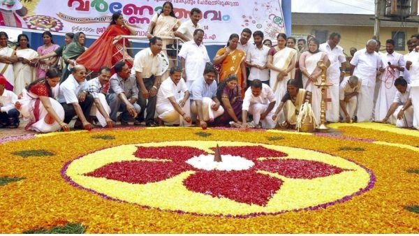 Exquisite Onam Pookalam design Exquisite Onam Pookalam design