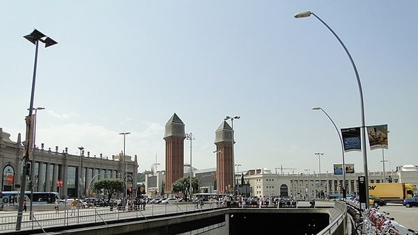 Funicular railway ascending towards Montserrat Monastery