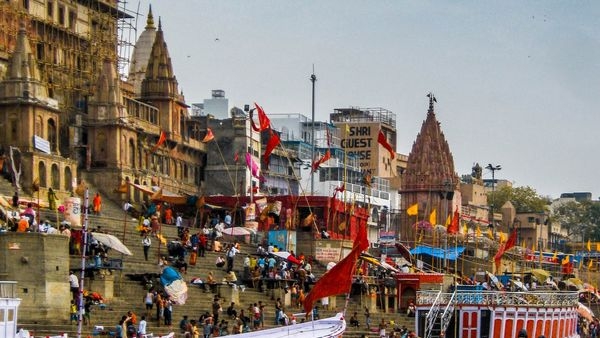 Ghats of Varanasi during sunrise Ghats of Varanasi during sunrise