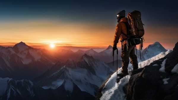 The triumphant moment at the summit of Kang Yatse II
