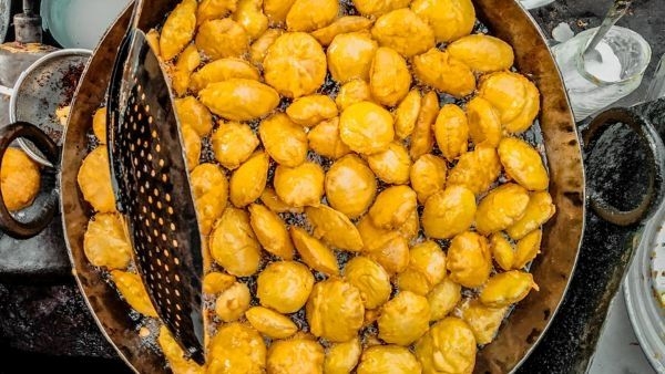 A delicious plate of typical Mumbai street chaat food A delicious plate of typical Mumbai street chaat food