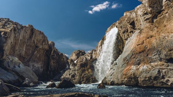 A stunning waterfall nestled amidst natures beauty, Hogenakkal Falls