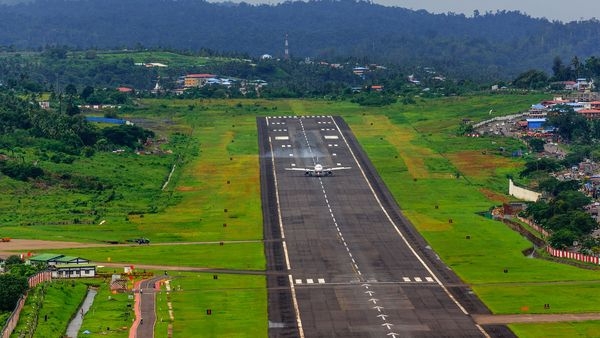 Aerial view of a top-rated airport in India Aerial view of a top-rated airport in India