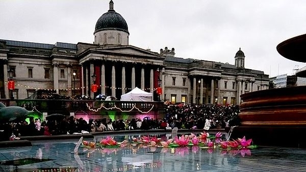 An image capturing the mesmerizing experience of celebrating Diwali in London, showing people of diverse communities participating in the celebration of the Indian festival of lights. An image capturing the mesmerizing experience of celebrating Diwali in London, showing people of diverse communities participating in the celebration of the Indian festival of lights.