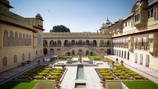 Breathtaking view of the historical Rambagh Palace Breathtaking view of the historical Rambagh Palace