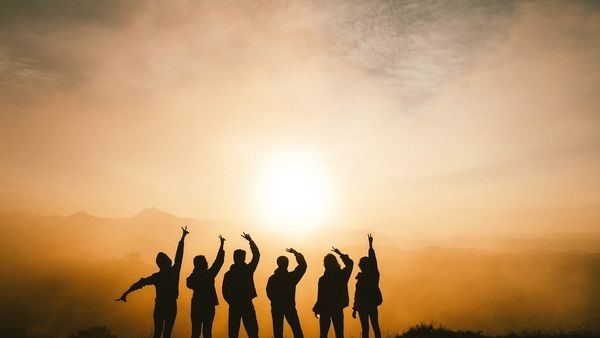College friends posing for a group photo in their exciting Meghalaya trip