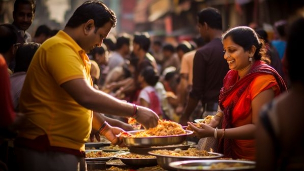 Delectable Chappan Bhog offering during Janmashtami festivities