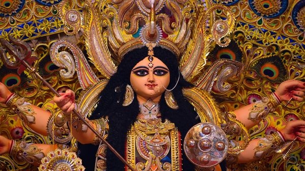 Divine dance sequences and processions during Durga Puja Divine dance sequences and processions during Durga Puja