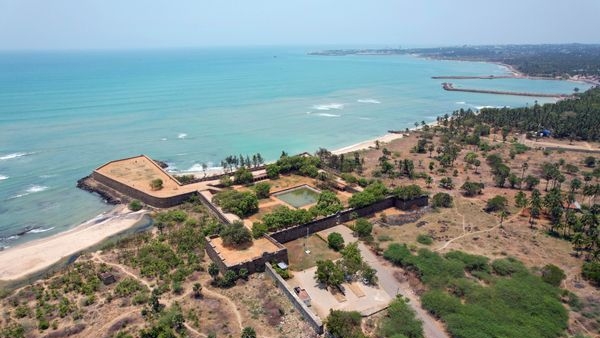 Image capturing the breathtaking panorama of the Kanyakumari sunset Image capturing the breathtaking panorama of the Kanyakumari sunset