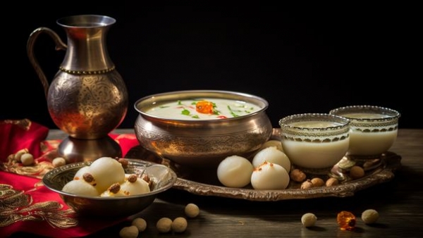 Image demonstrating a variety of Eastern Indian sweets and snacks prepared during Janmashtami
